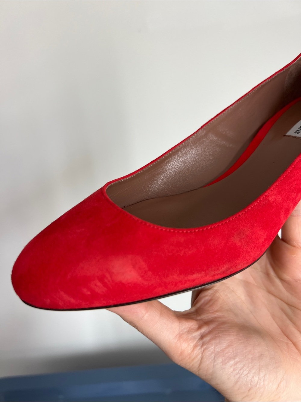 Tabitha Simmons red suede block low heels with ribbon wrap around ankle bows 38 - Picture 10 of 16